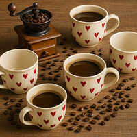 Heartfully Yours Hand-Painted Ceramic Cup