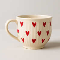 Heartfully Yours Hand-Painted Ceramic Cup