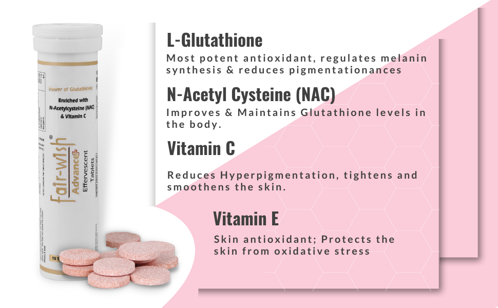 Skin Whitening Glutathione Effervescent Tablet 1000mg