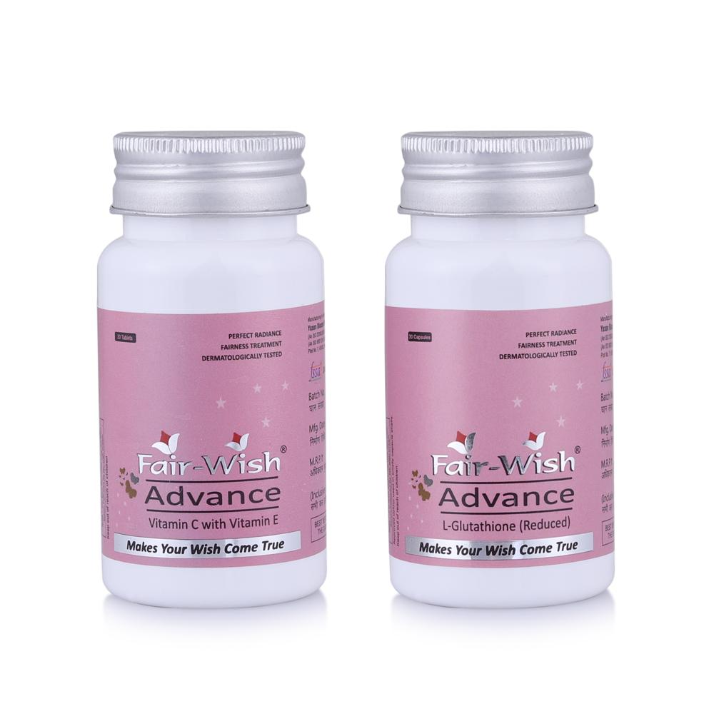L Glutathione Capsules with Vitamin C tablets