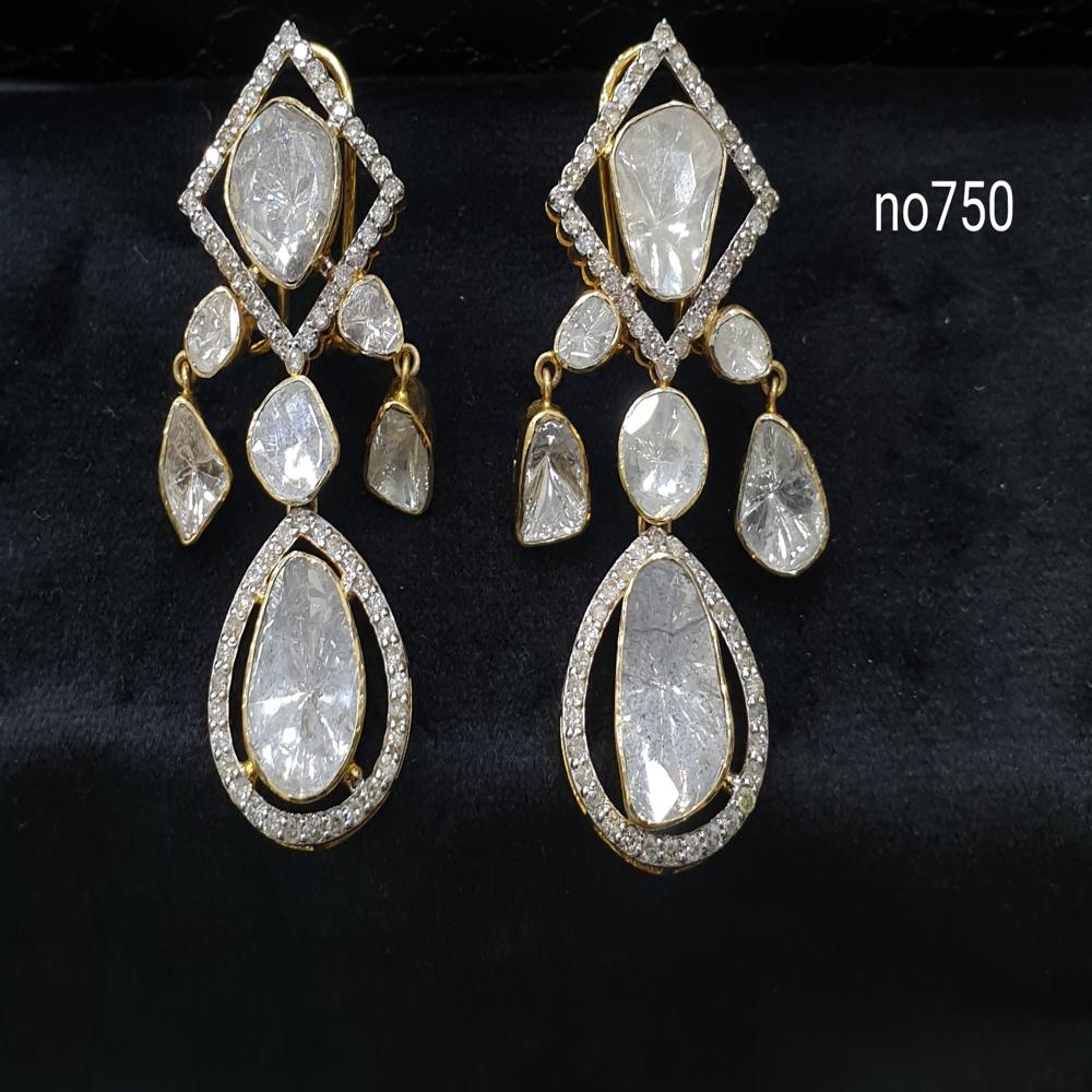 18kt Open Polki Uncut Diamond Earring