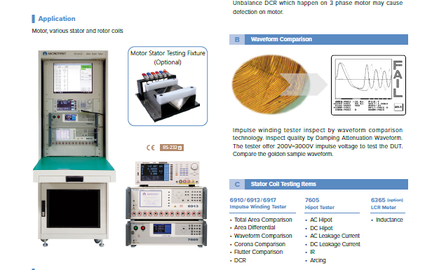 MICROTEST Motor Stator Testing System