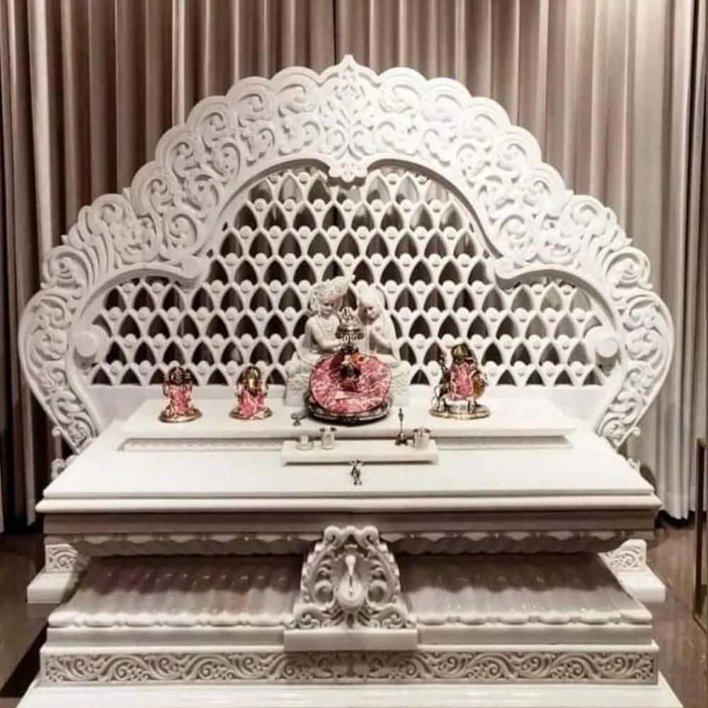 Marble Pooja Mandir - Dimension (L*W*H): 5 Foot (Ft)