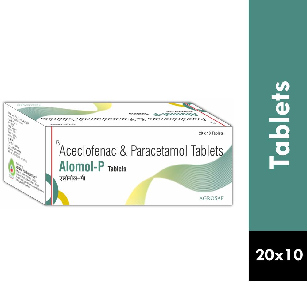 ALOMOL P TABLET -ACECLOFENAC 100 MG + PARACETAMOL 325MG