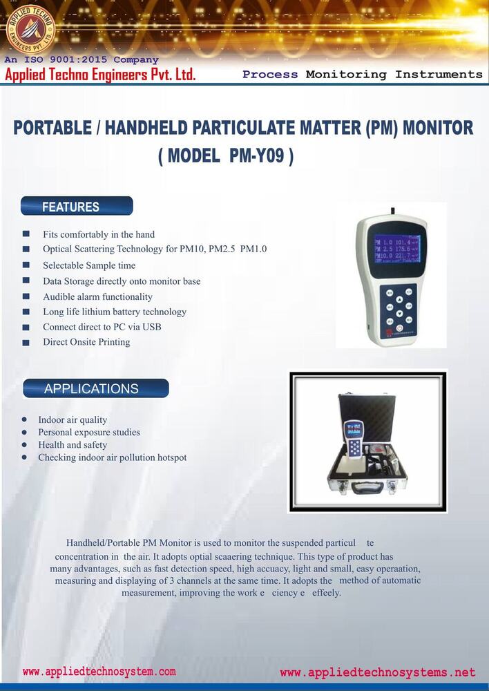 Handheld Air Quality Monitor With Data Storage