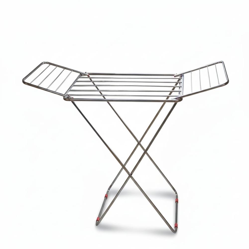 STAINLESS STEEL CLOTH DRYING STAND - Multi Layer, Silver | Heavy Duty, Indoor/Outdoor Use, Foldable Design, Rust & Corrosion Resistant, Easy to Clean