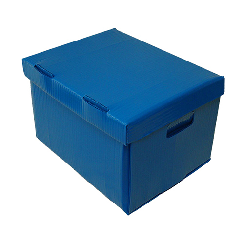 Blue Plastic Corrugated Boxes - Coating Type: Colour Coated