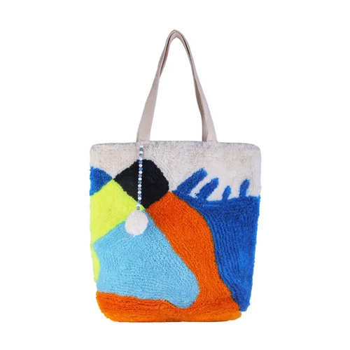 Colorful Tufting Shoulder Bag - Color: Multi Colour