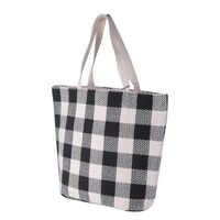 Black And White Handloom Hand Bag