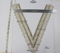 Embroidery Neck Patch - Color: Off Wihte
