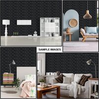 3D BLACK BRICK SELF ADHESIVE WALLPAPER