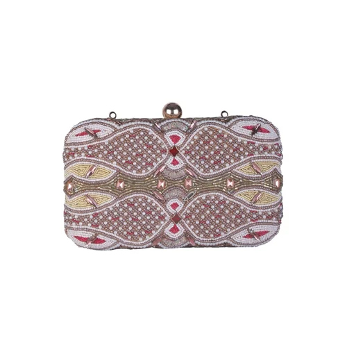 Ladies Beaded Clutch - Color: Brown