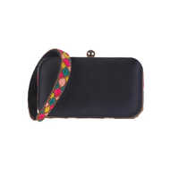 Multi Color Beads Embroidered Clutch