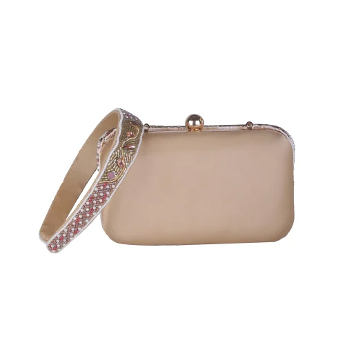 Multicolor Beads Embroidered Clutch