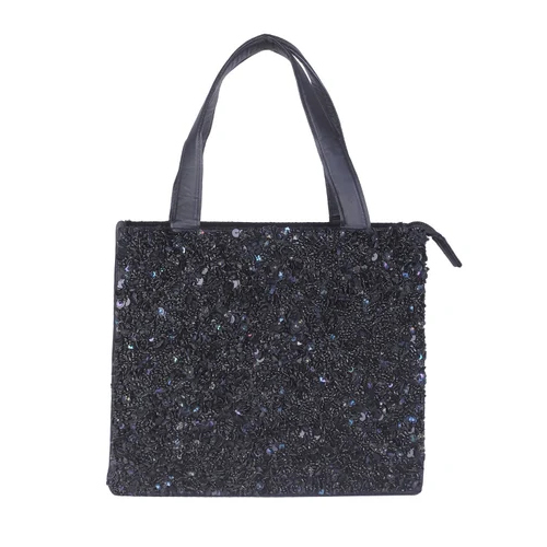 Glass Bead Embroidered Hand Bag