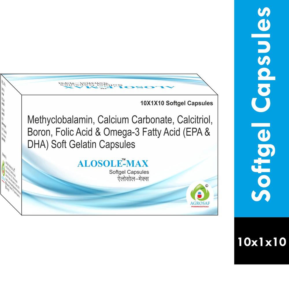 ALOSOLE MAX CAPSULE - Boron 1.5 Mg+calcitriol 0.25 Mcg+calcium Carbonate 500 Mg+docosahexaenoic Acid 120 Mg+eicosapentaenoic Acid 180 Mg+folic Acid 400 Mcg+methylcobalamin 1500 Mcg