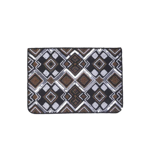 Beads Embroidered Sling Bag - Color: White