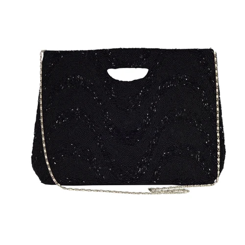 Black Waves Clutch Sling Bag