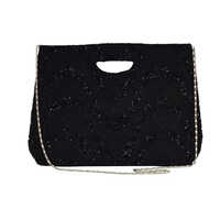 Black Waves Clutch Sling Bag