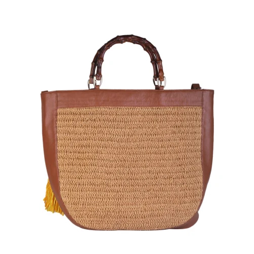 Zari Embroidery Crochet Raffia Tote Bag