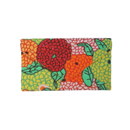 Floral Beads Embroidered Sling Bag