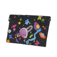 Black Color Beads Embroidered Sling Bag