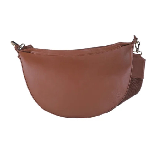 Leather Hobo Sling Bag - Color: Brown