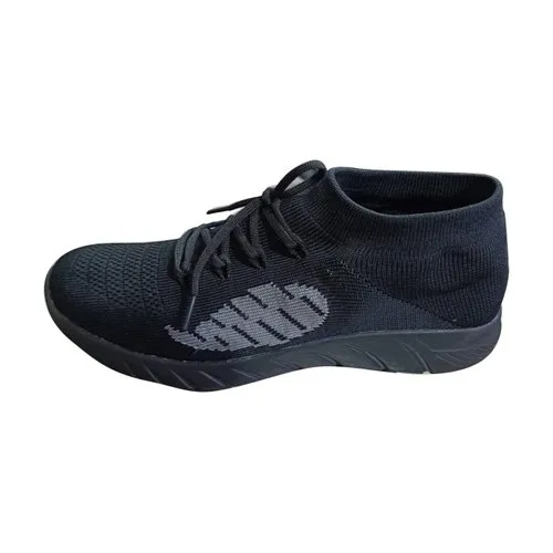 Men Black Sport Shoes - Design: Plain