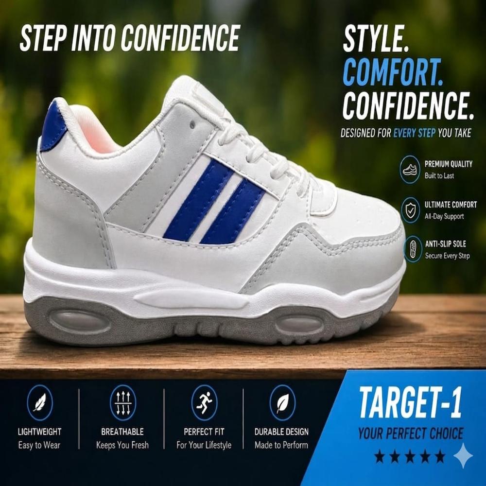Mens Sneaker Shoes - Color: Black Blue White