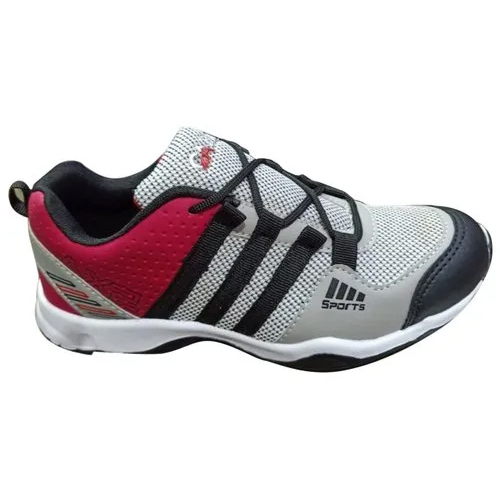 Men Casual Sport Shoes - Color: Red Grey Black