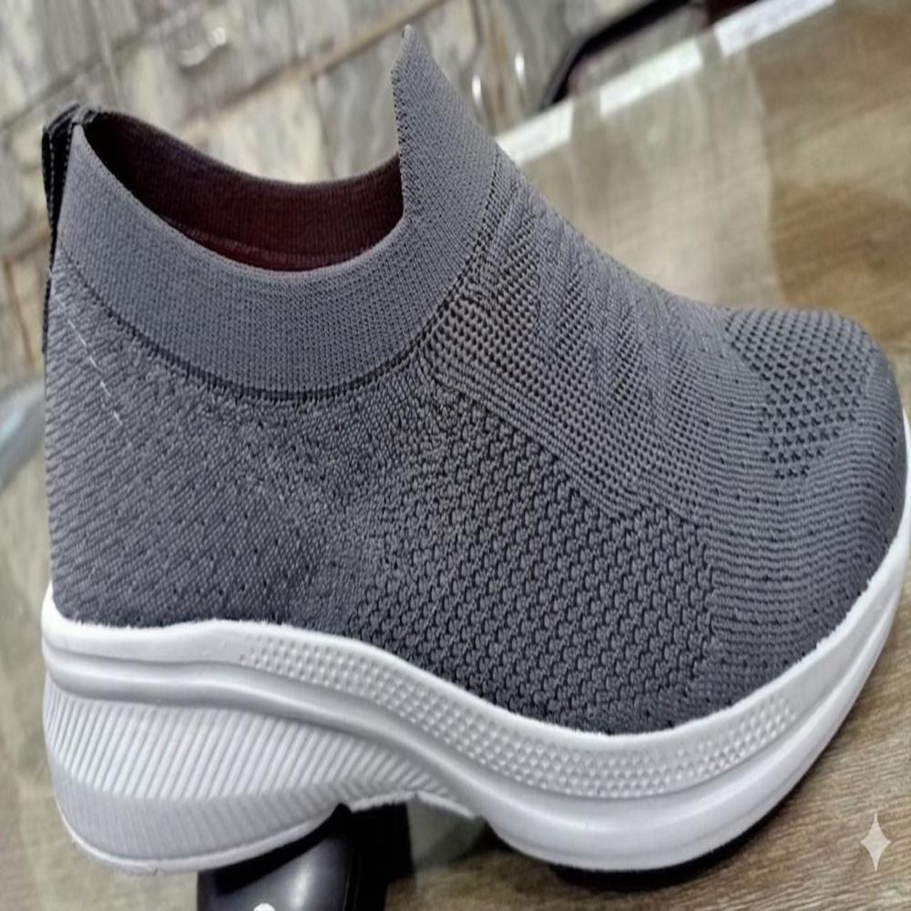 Slip On Sports Shoes - Color: Grey