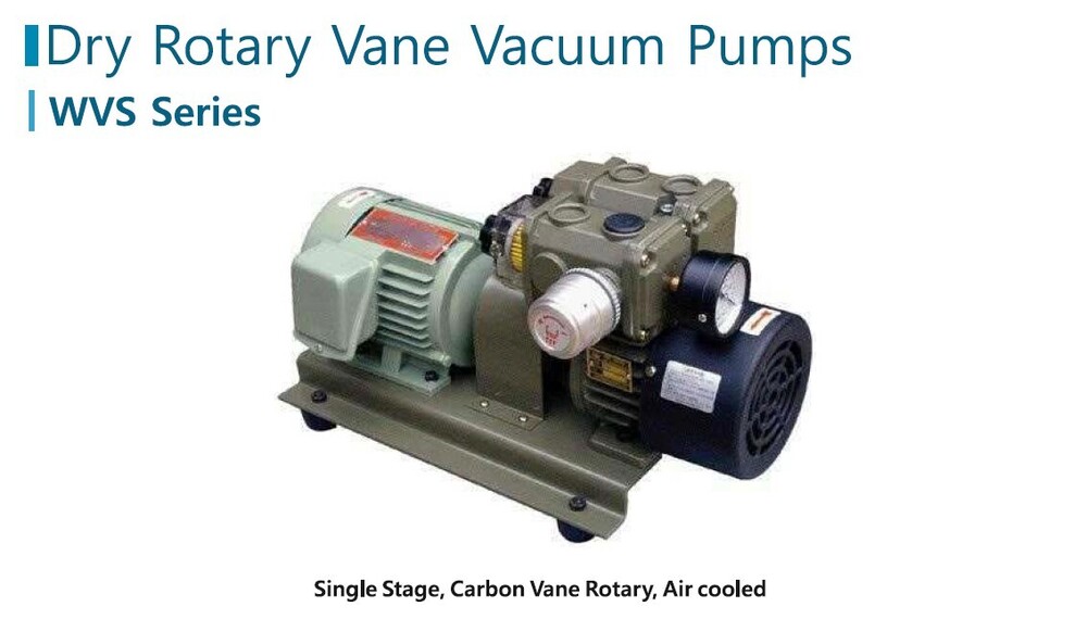 Vacuum Pump - Steel and Aluminum, 300x200x150 mm, 10kg | Rotary Vane, Single Stage, 10-2 mbar Ultimate Vacuum, 50-100 L/min Airflow, 0.5 kW Motor