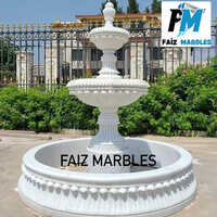 Outdoor White Marble Fountain