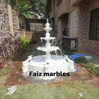 Outdoor White Marble Fountain