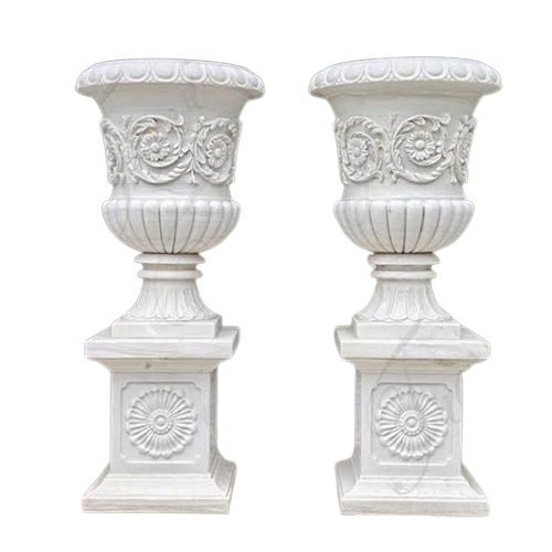 Marble Flowers Pot