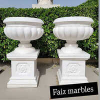 Marble Flowers Pot