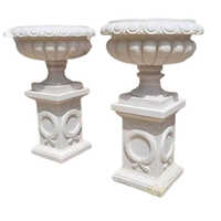 Marble Flowers Pot