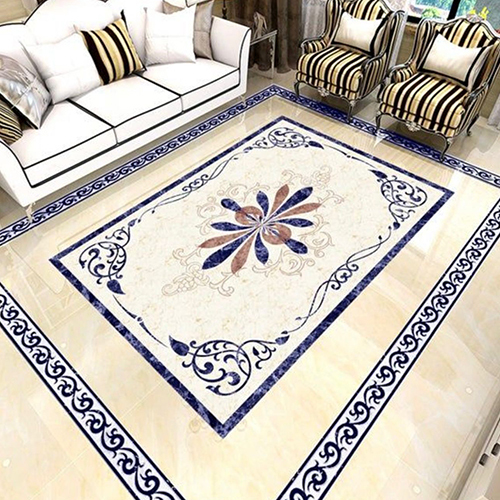 White Marble Inlay Work - Color: Multicolor