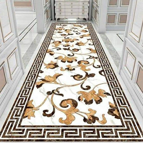 White Marble Inlay Work - Color: Multicolor