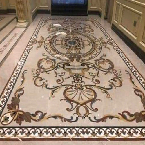 White Marble Inlay Work - Color: Multicolor