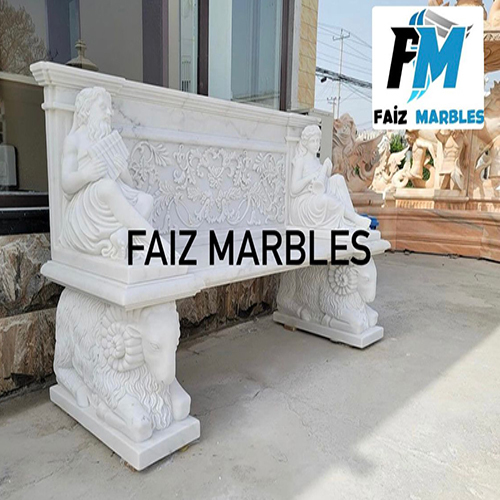 White Marble Bench