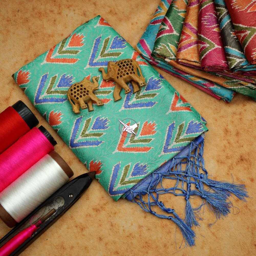 Soft Printed Saree - Bust Size: 44 Inch (In)