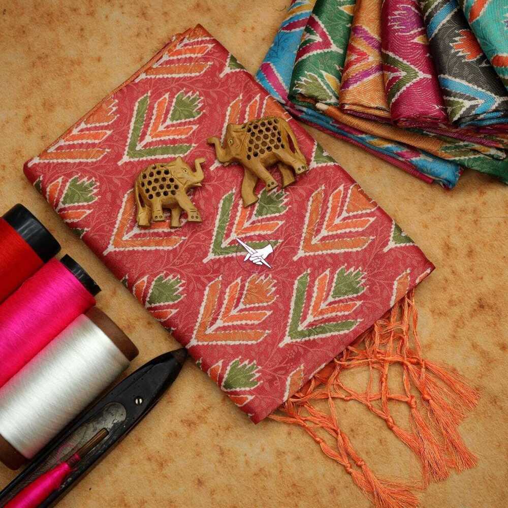 Soft Printed Saree - Bust Size: 44 Inch (In)
