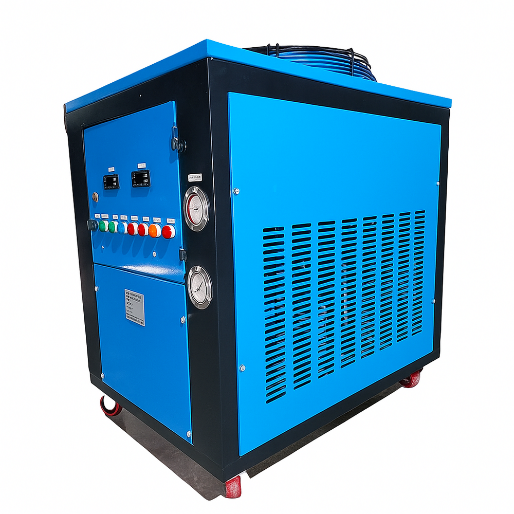Industrial Stainless Steel Water Chillers - Color: Blue