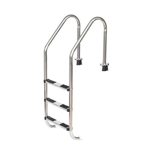 Stainless Steel Swimming Pool Ladder - Color: Silver