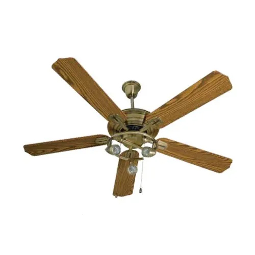 Cedar Antique Brass Ceiling Fan - Color: Brown
