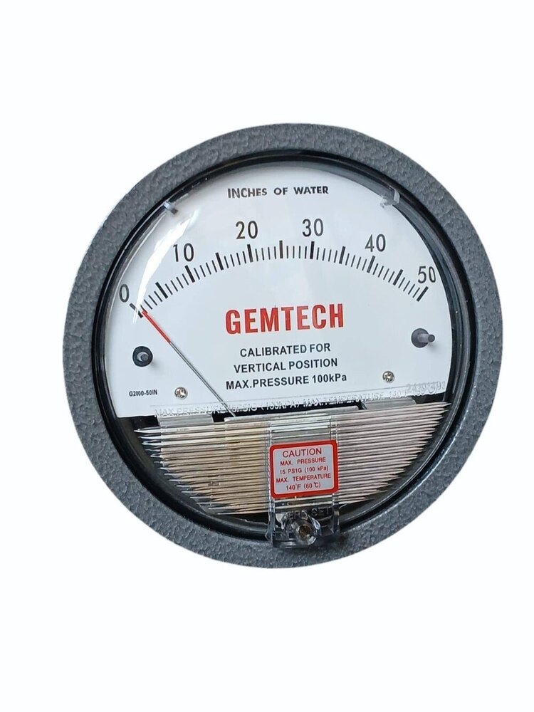 GEMTECH_INSTRUMENTS SERIES G2000 DIFFERENTIAL PRESSURE GAUGE INCHES OF WATER