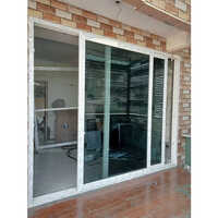 Upvc Sliding Door - 96 Inch Height, White Color-coated Finish | Durable Upvc Material, Space-saving Sliding Mechanism, Ideal For Interiors