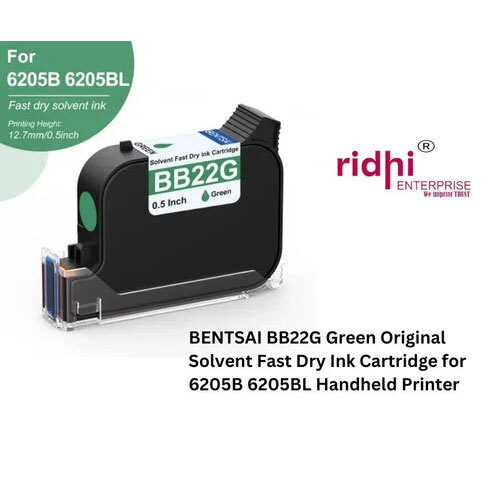 BENTSAI BB22G ग्रीन ओरिजिनल सॉल्वेंट फास्ट ड्राई इंक कार्ट्रिज