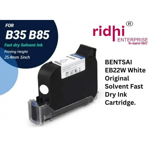 BENTSAI EB22W White Original Solvent Fast Dry Ink Cartridges